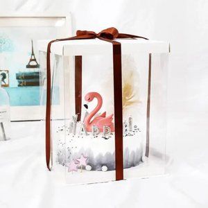 NWT - 8-Inch Four Layer Cake Boxes (26x26x32cm) - Quantity 5
